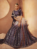 Myra Purple Velvet Embroidered Designer Lehenga Choli - Distacart