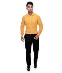 Thumbnail for RIAG Yellow Men's Full Sleeves Solid Shirt - Distacart