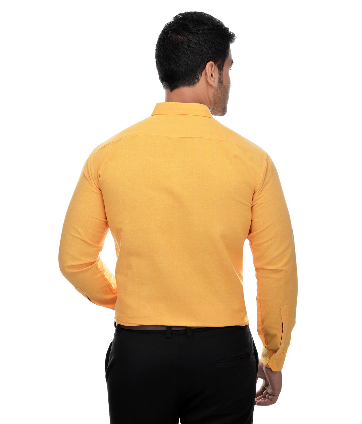 RIAG Yellow Men's Full Sleeves Solid Shirt - Distacart