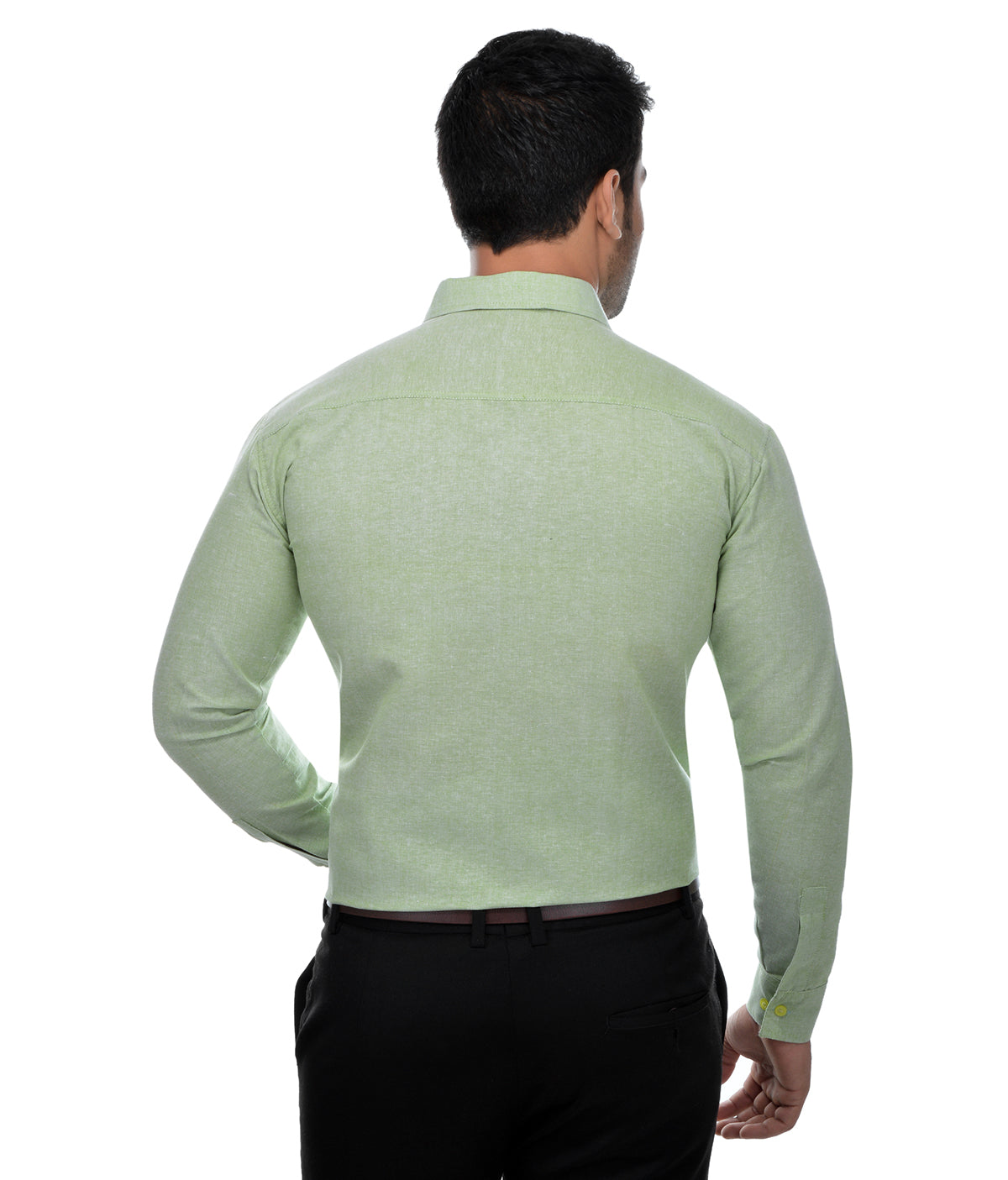 RIAG Green Men's Full Sleeves Solid Shirt - Distacart