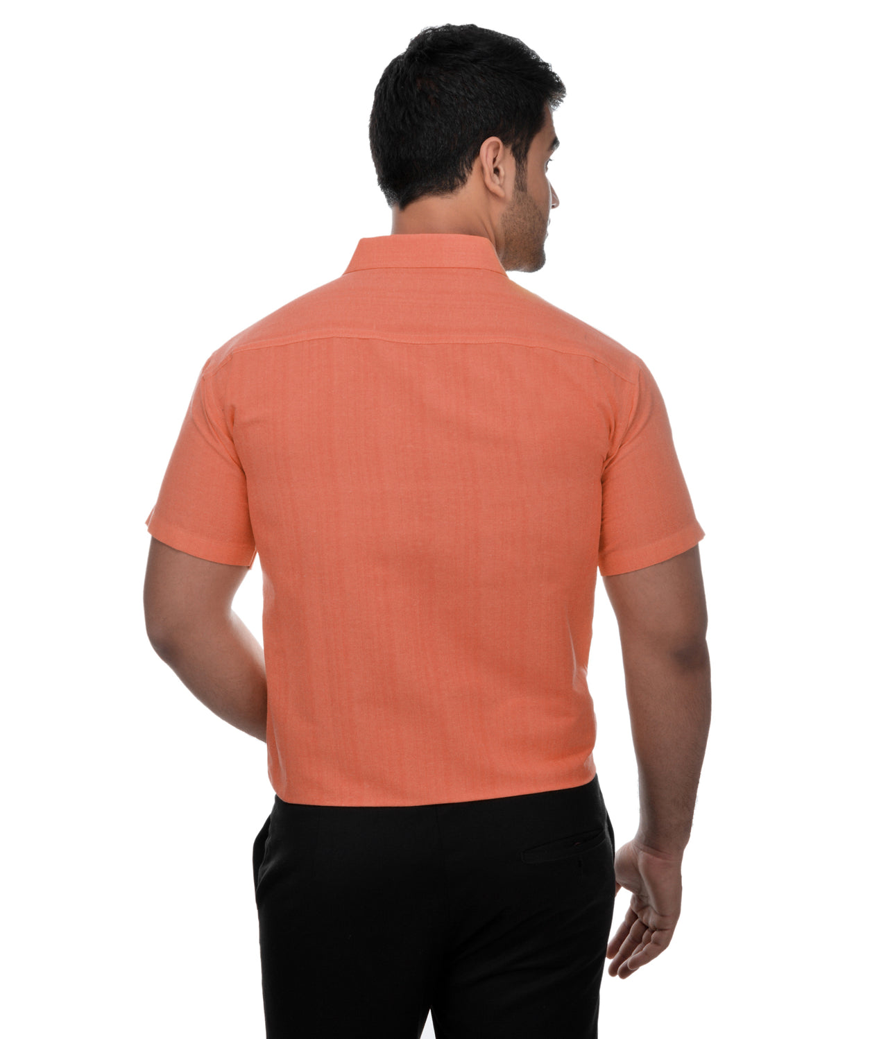 RIAG Orange Men's Half Sleeves Solid Shirt - Distacart