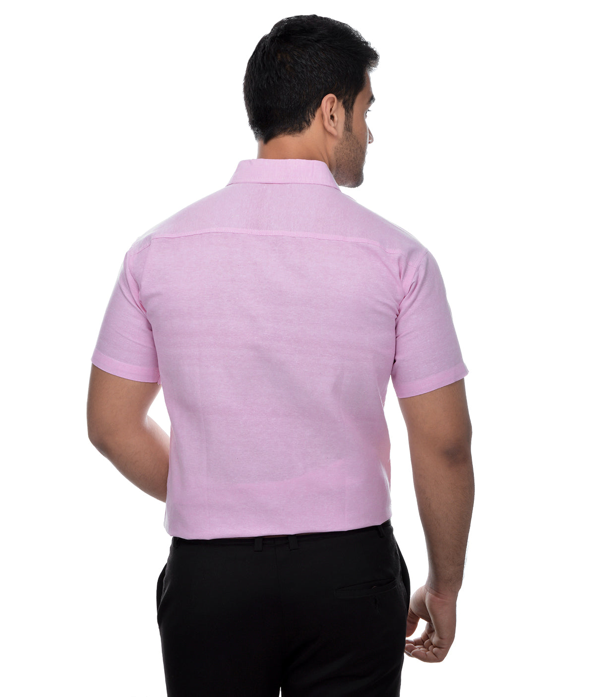 RIAG Pink Men's Half Sleeves Solid Shirt - Distacart