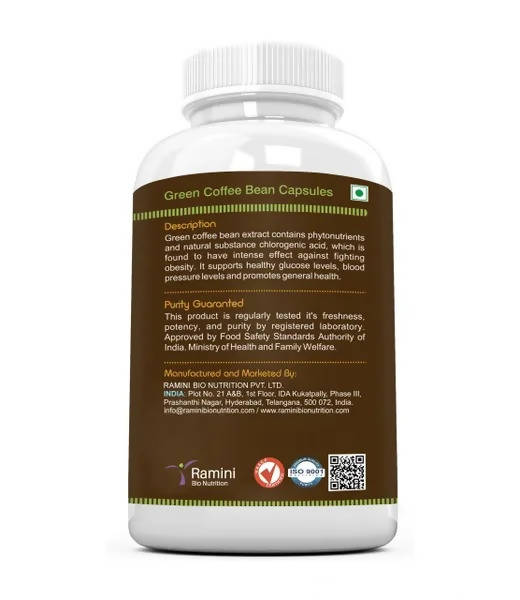 Ramini Bio Nutrition Green Coffee Bean Veg Capsules - Distacart