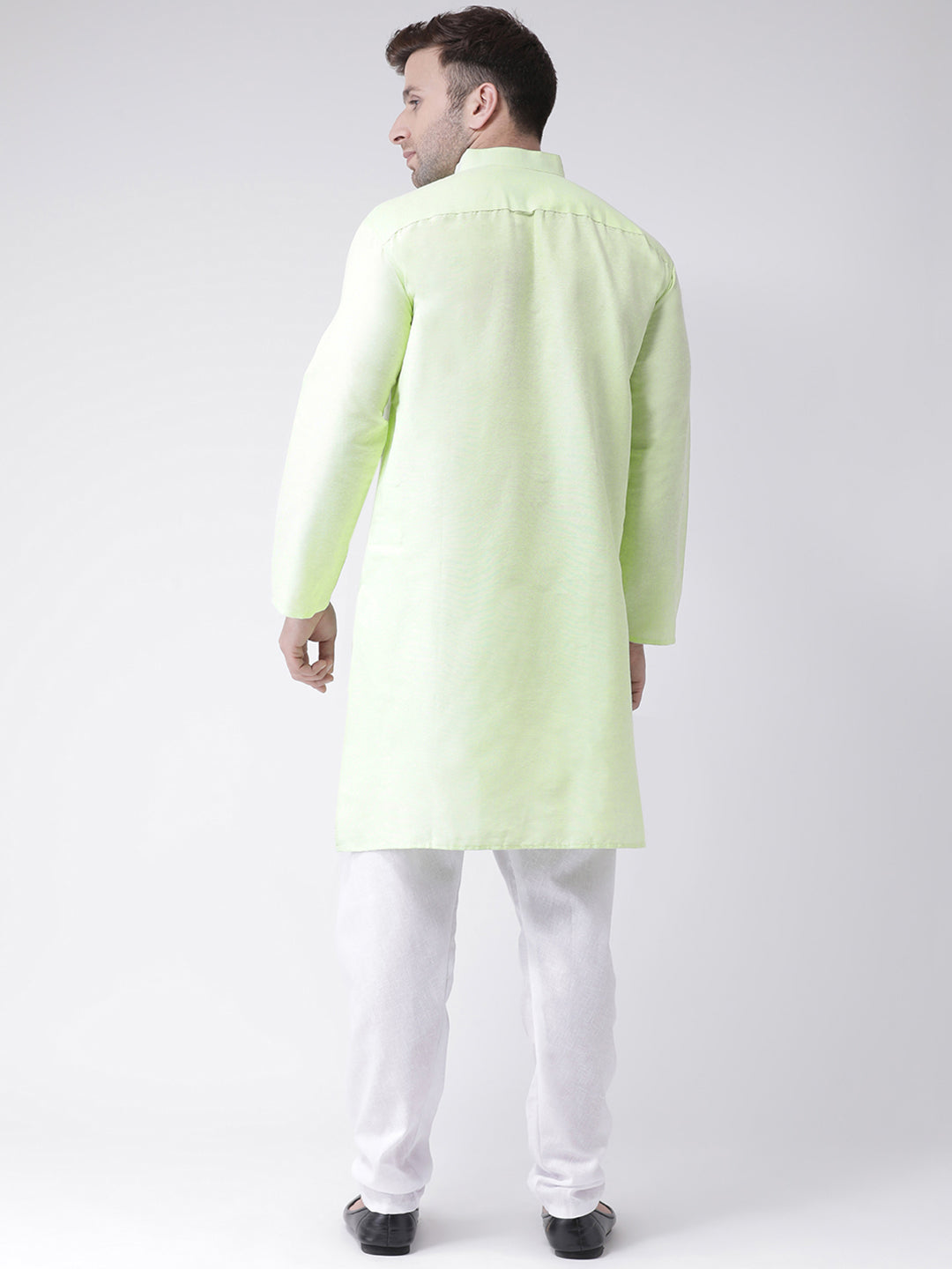 RIAG Men's Green Cotton Long Ethnic Kurta - Distacart