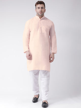RIAG Beige Men's Ethnic Long Kurta And Pyjama Set - Distacart