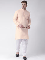 Thumbnail for RIAG Beige Men's Ethnic Long Kurta And Pyjama Set - Distacart