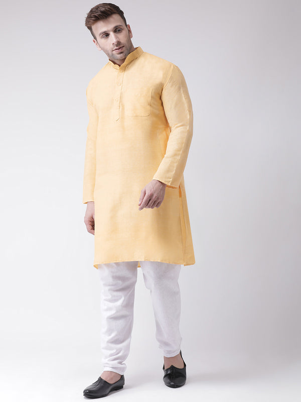 RIAG Men's Beige Cotton Long Ethnic Kurta - Distacart
