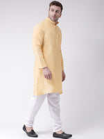 Thumbnail for RIAG Men's Beige Cotton Long Ethnic Kurta - Distacart