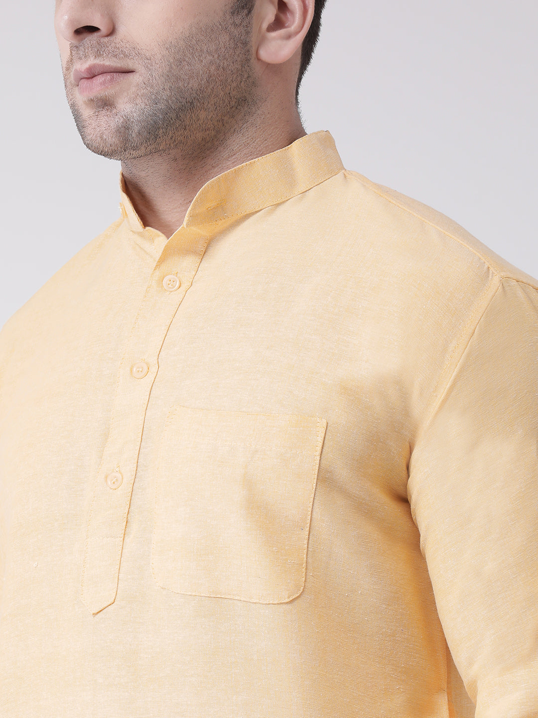 RIAG Beige Men's Ethnic Long Kurta And Pyjama Set - Distacart