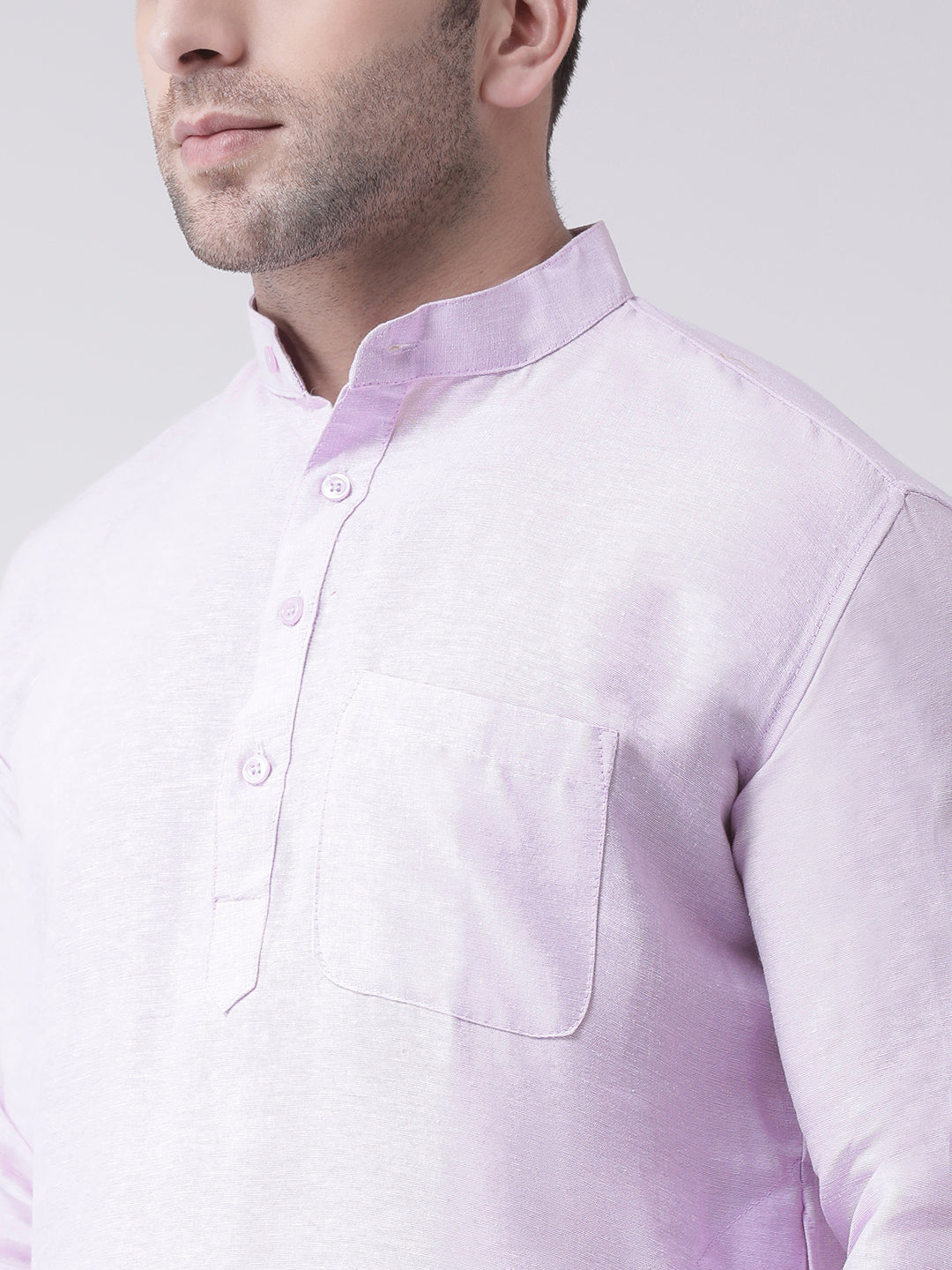 RIAG Men's Purple Cotton Long Ethnic Kurta - Distacart