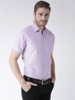 Thumbnail for RIAG Purple Men's Half Sleeves Solid Shirt - Distacart