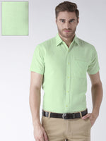 Thumbnail for RIAG Green Men's Half Sleeves Solid Shirt - Distacart