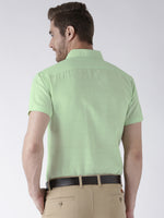 Thumbnail for RIAG Green Men's Half Sleeves Solid Shirt - Distacart