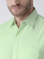 Thumbnail for RIAG Green Men's Half Sleeves Solid Shirt - Distacart