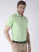 Thumbnail for RIAG Green Men's Half Sleeves Solid Shirt - Distacart