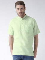 Thumbnail for RIAG Men's Green Cotton Short Ethnic Kurta - Distacart