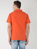 Thumbnail for RIAG Men's Orange Cotton Short Ethnic Kurta - Distacart