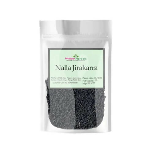 Happy Herbals Nalla Jirakarra (Black Cumin) - Distacart