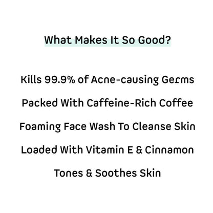 mCaffeine Anti Acne Coffee Foaming Face Wash - Distacart