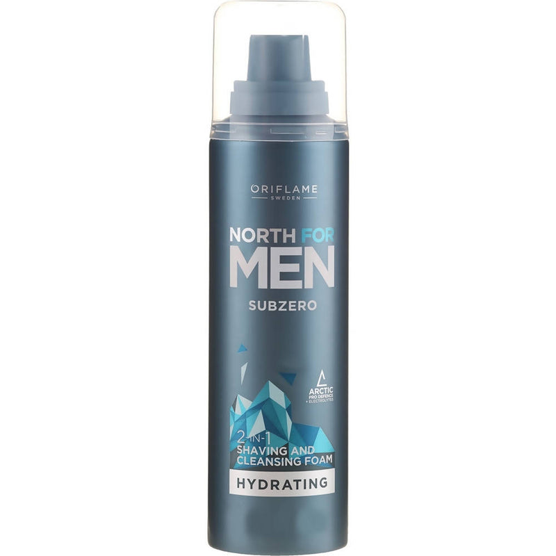 Oriflame North For Men Subzero Hydrating 2-in-1 Shaving and Cleansing Foam