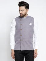 Thumbnail for Jompers Men's Purple Nehru Jacket