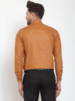 Thumbnail for Jainish Rust Men's Cotton Solid Mandarin Collar Formal Shirts ( SF 726Rust ) - Distacart
