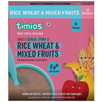 Thumbnail for Timios Organic Rice Wheat Mixed Fruit Baby Cereal