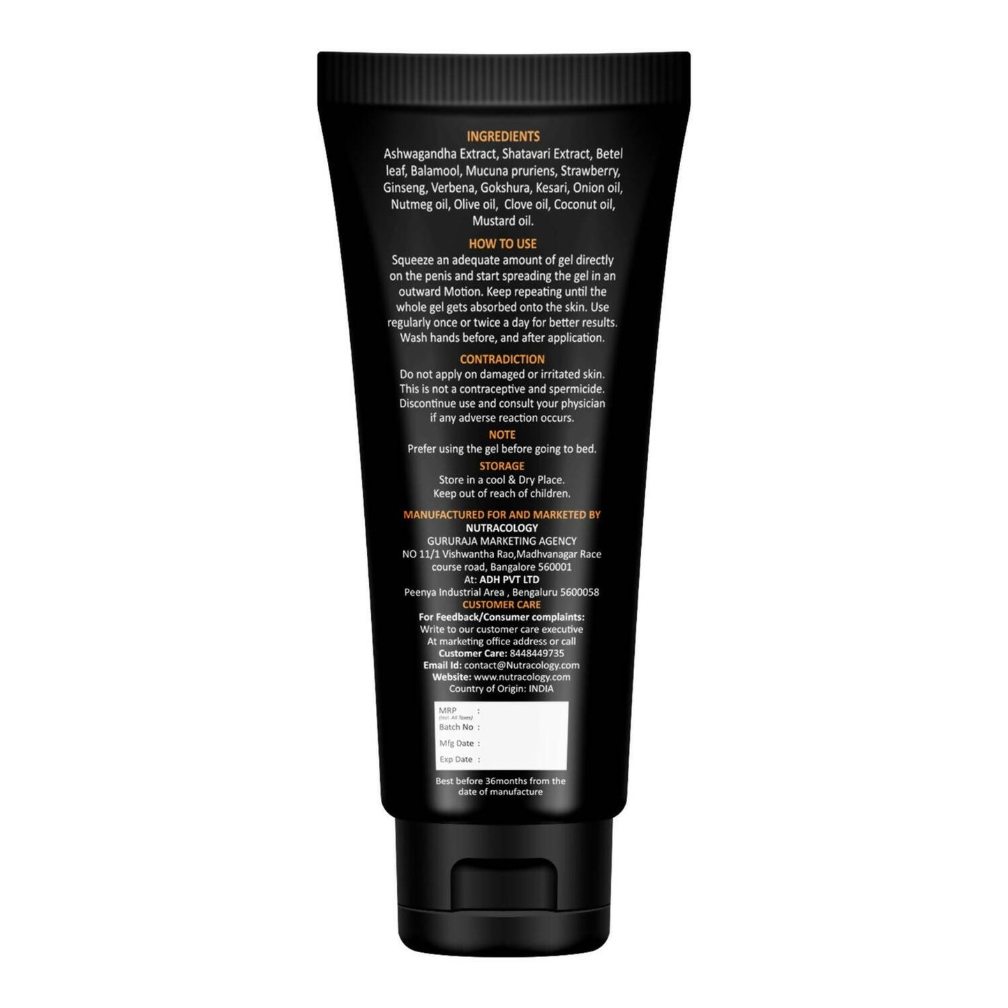 Nutracology Prolongex Gel For Strength & Power - Men - Distacart