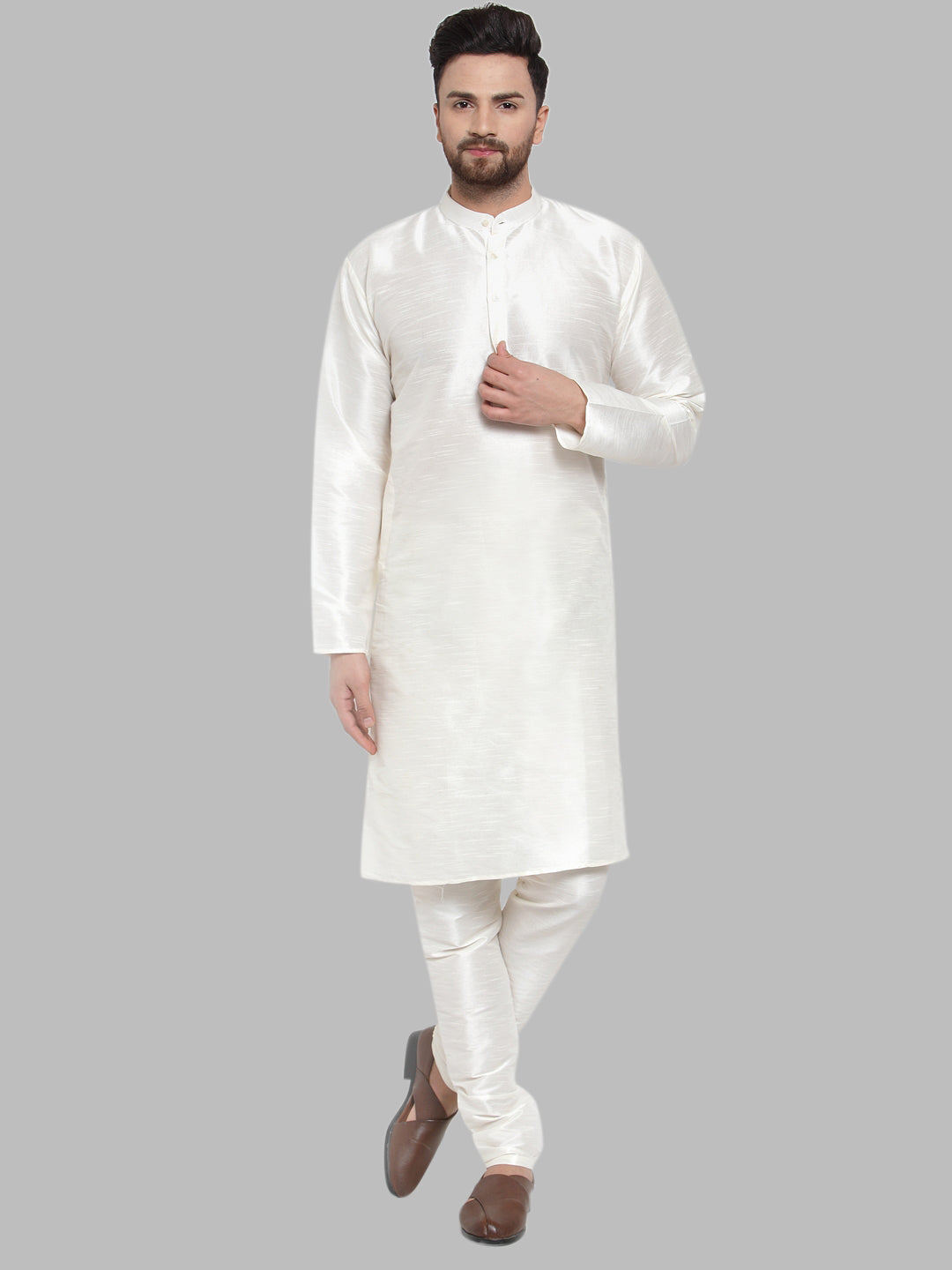 Jompers Men White Solid Kurta Only - Distacart