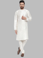 Thumbnail for Jompers Men White Solid Kurta Only - Distacart