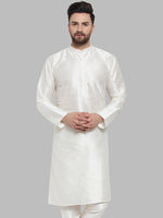 Thumbnail for Jompers Men White Solid Kurta Only - Distacart