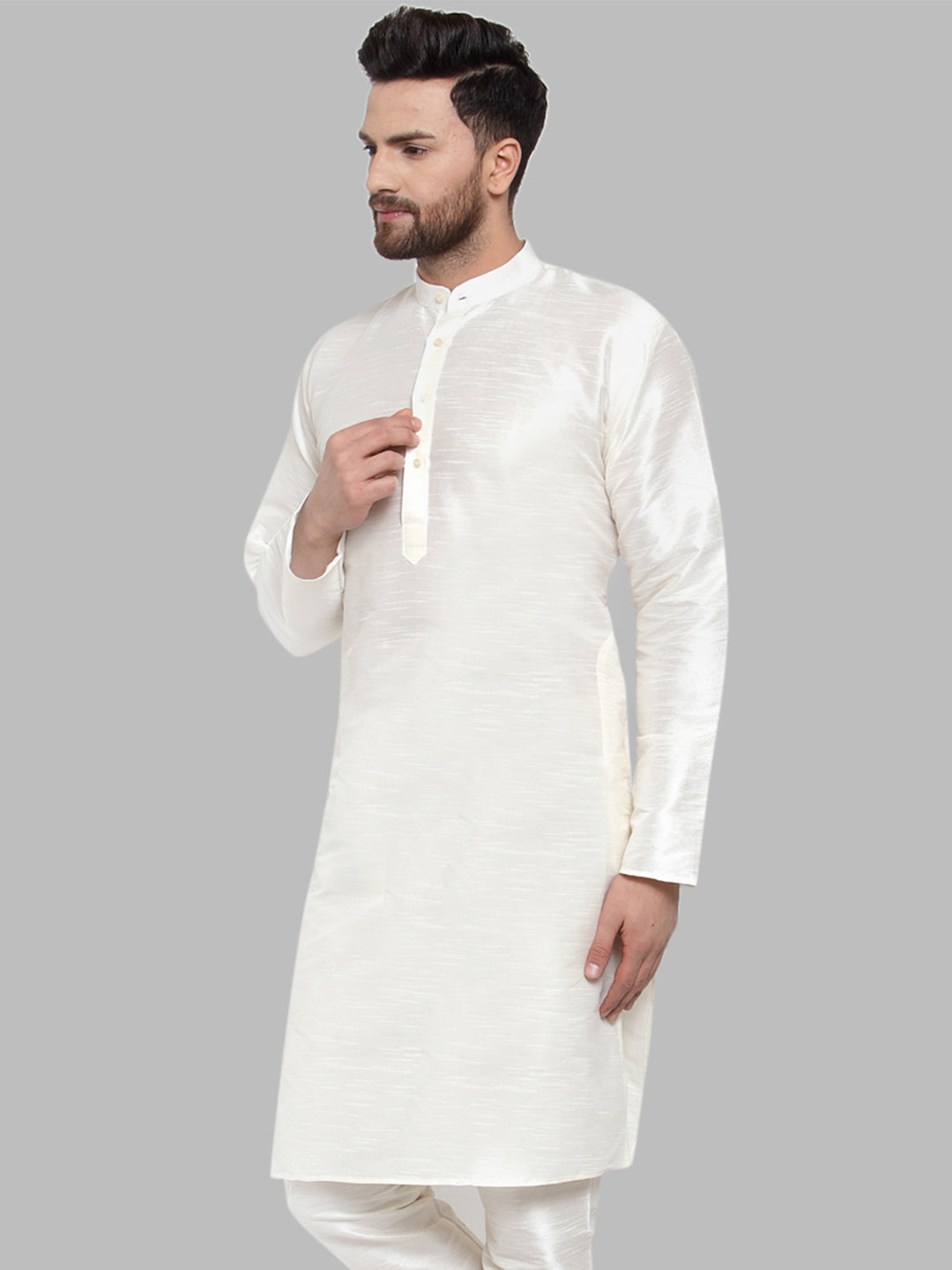 Jompers Men White Solid Kurta Only - Distacart
