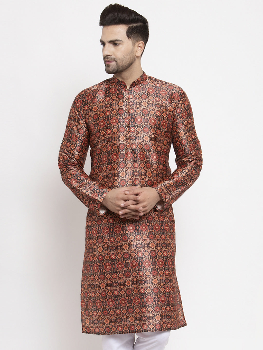 Jompers Men Multi-colour Printed Kurta Only - Distacart