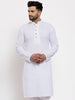 Jompers Men White Embroidered Kurta Only - Distacart