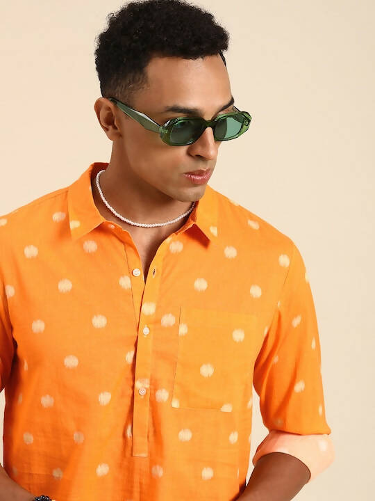 Mustard Men Pure Cotton Relaxed Opaque Printed Casual Shirt - Mahotsav - Distacart