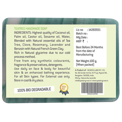 Speaking Tree Delightful Teatree Handmade Soap - Distacart