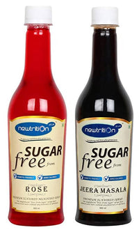 Thumbnail for Newtrition Plus Sugar Free Rose + Jeera Masala Syrups