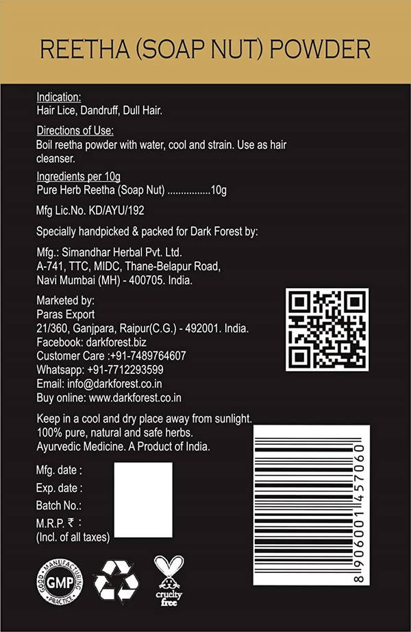 Dark Forest Reetha Powder - Distacart