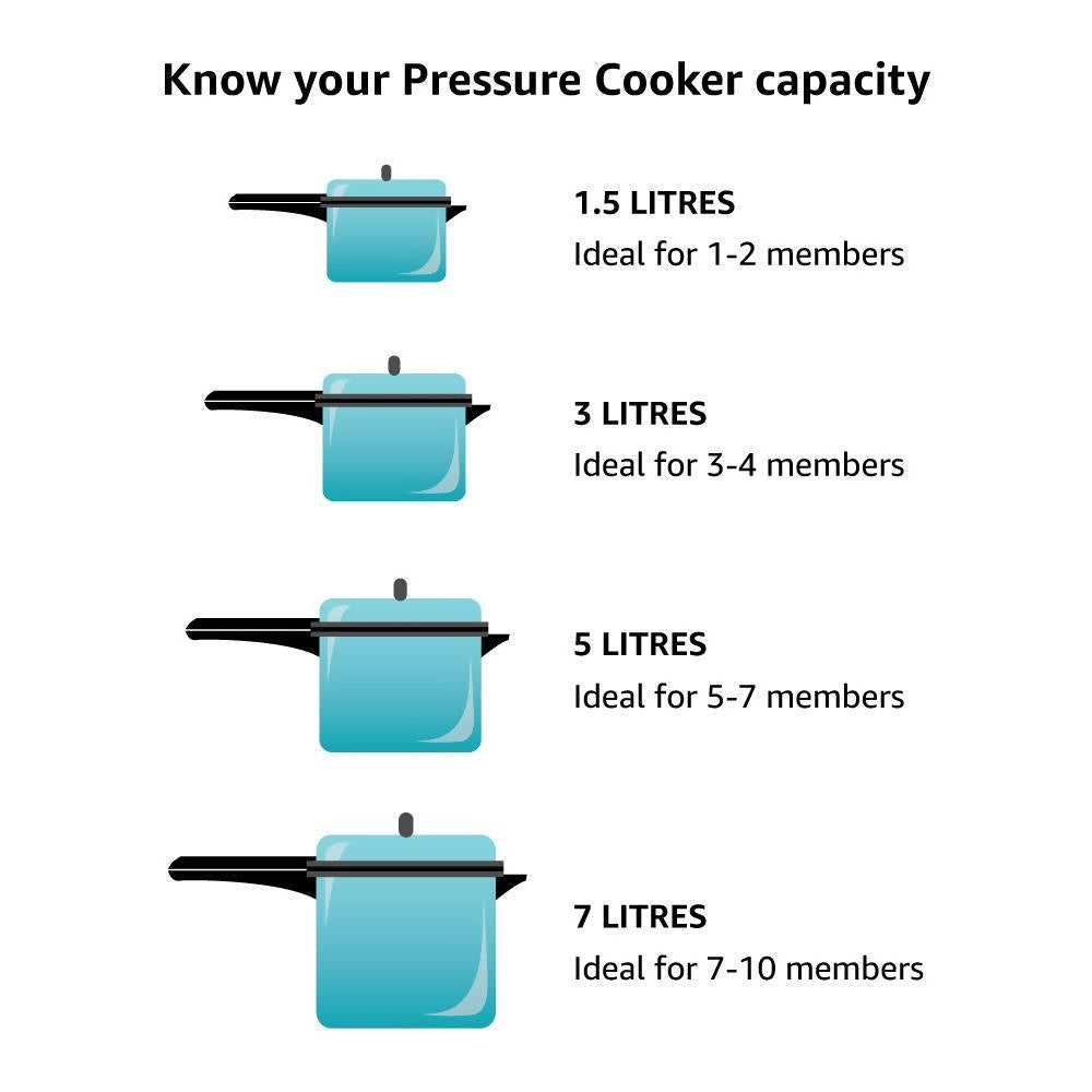 Hawkins Contura Pressure Cooker 4 Litre - Silver (HC40) - Distacart