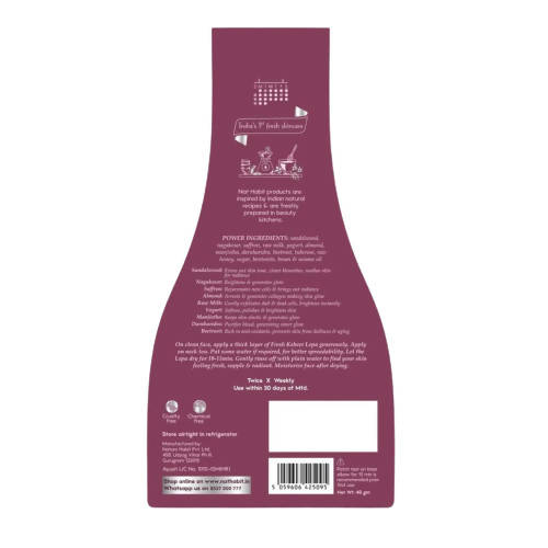 Nat Habit Fresh Chandan Nagakesar Lepa (Face Pack) - Distacart