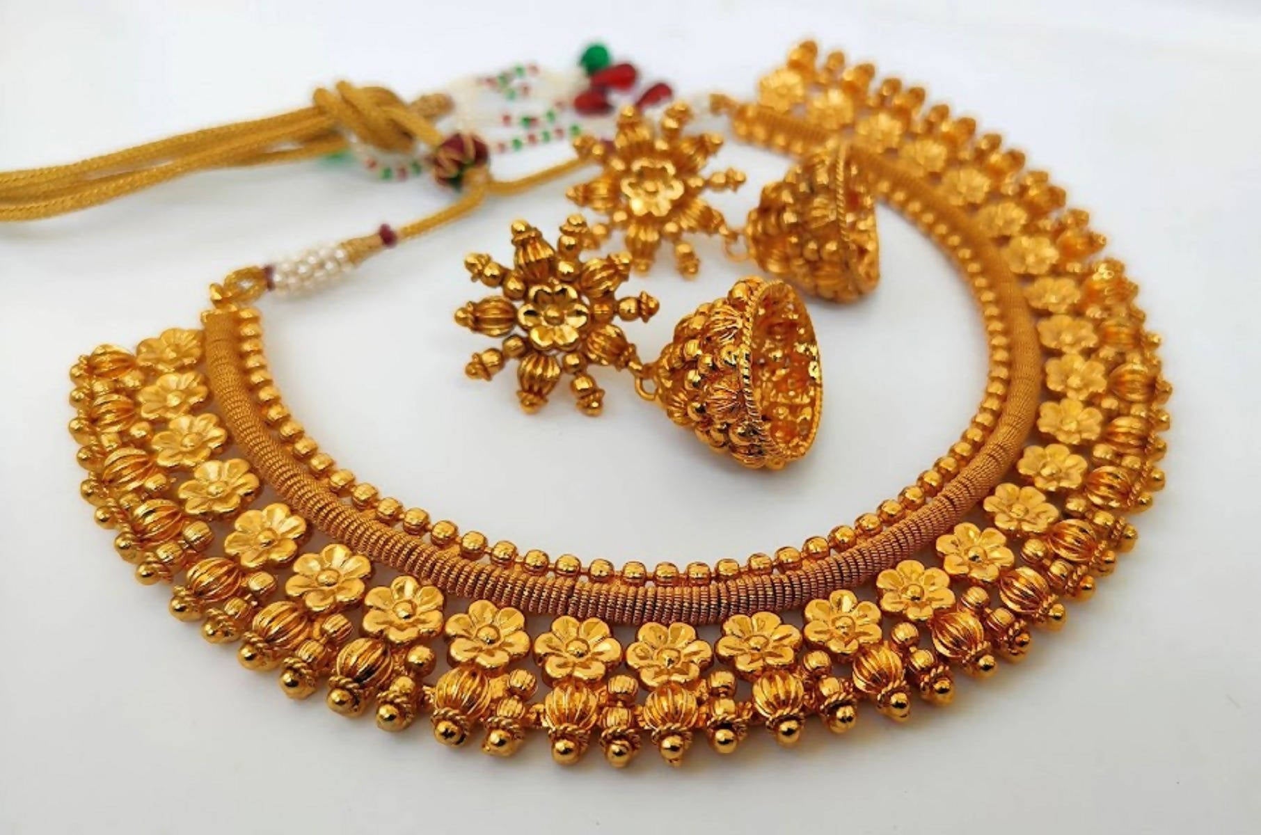 Metallic Necklace Set - Distacart