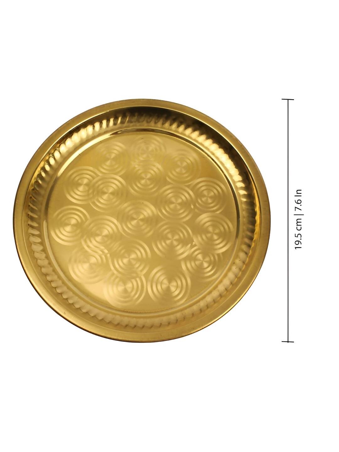 Spillbox Gold-Toned Brass Ring Thali Pooja Essential - Distacart