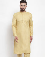 Thumbnail for Jompers Men Beige Solid Kurta Only - Distacart
