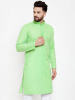 Thumbnail for Jompers Men Green & White Embroidered Kurta Only - Distacart