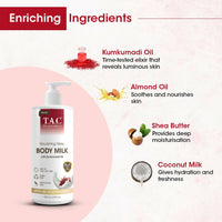 Thumbnail for TAC - The Ayurveda Co. Nourishing Glow Body Milk with Kumkumadi Oil - Distacart