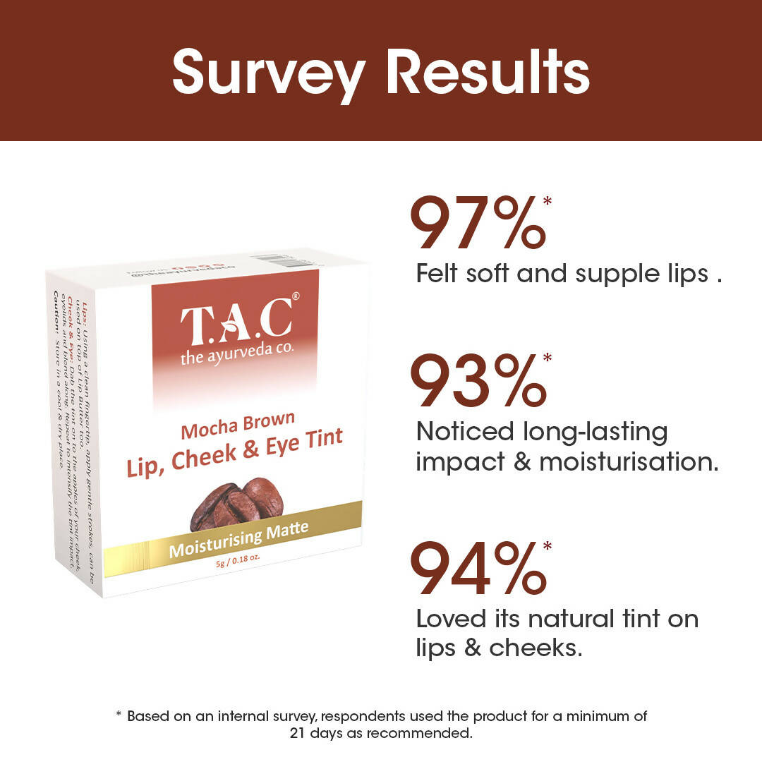 TAC - The Ayurveda Co. Brown Mocha Lip, Cheek & Eye Tint - Distacart
