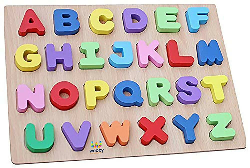 Webby Wooden Capital Alphabets Letters Learning Educational Puzzle Toy for Kids - Distacart