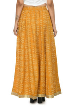 Thumbnail for Mominos Fashion Moeza Cotton Mustard Color Printed Lehenga (Lancha)