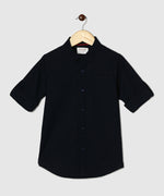 Thumbnail for Manet Boys Full Sleeves Solid Shirt - Navy Blue - Distacart