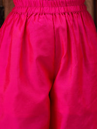Thumbnail for Girls Gotta Patti Detail Anarkali Velvet Kurta Trousers With Dupatta - Mini Marvels - Distacart